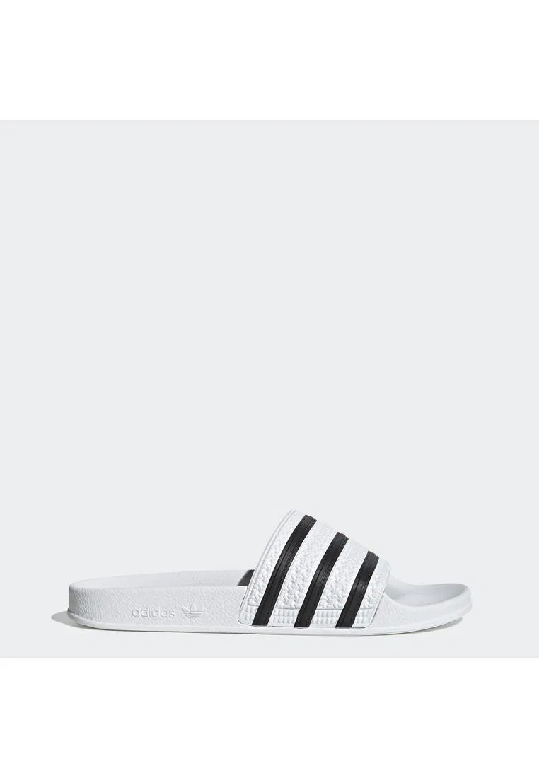 Шлепанцы, Adilette, Adidas, белый/черный