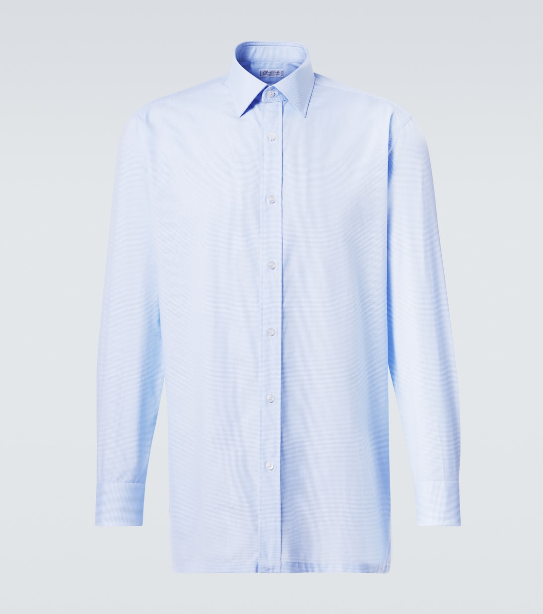 

Хлопковая поплиновая рубашка Charvet, Blue Check