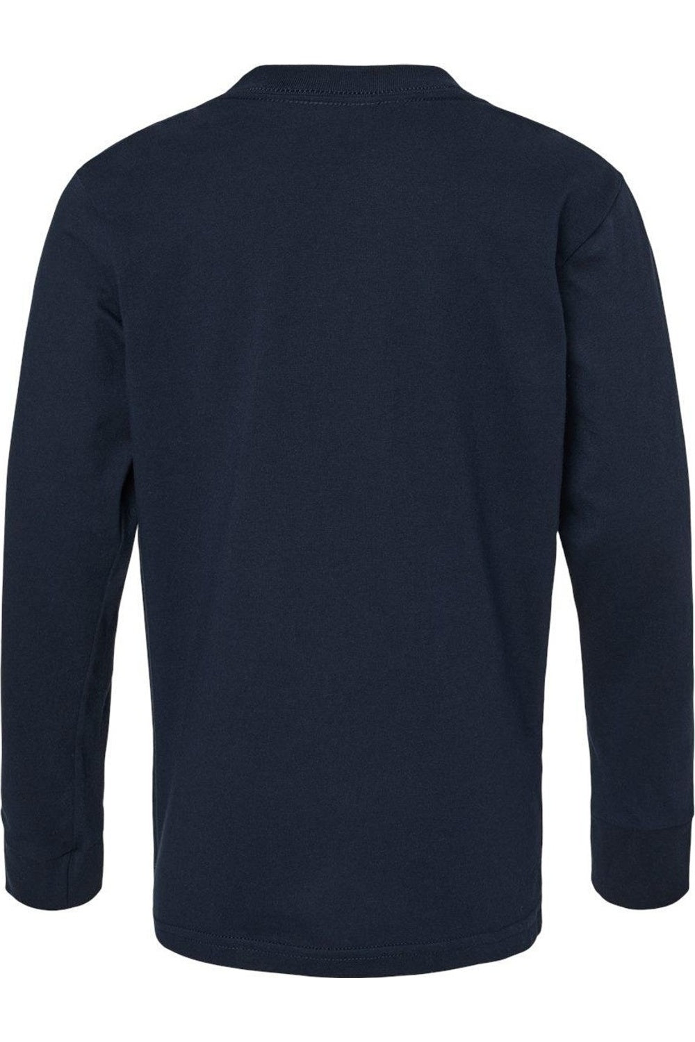 Футболка с длинным рукавом из хлопка Next Level Youth, цвет midnight navy — фото 2