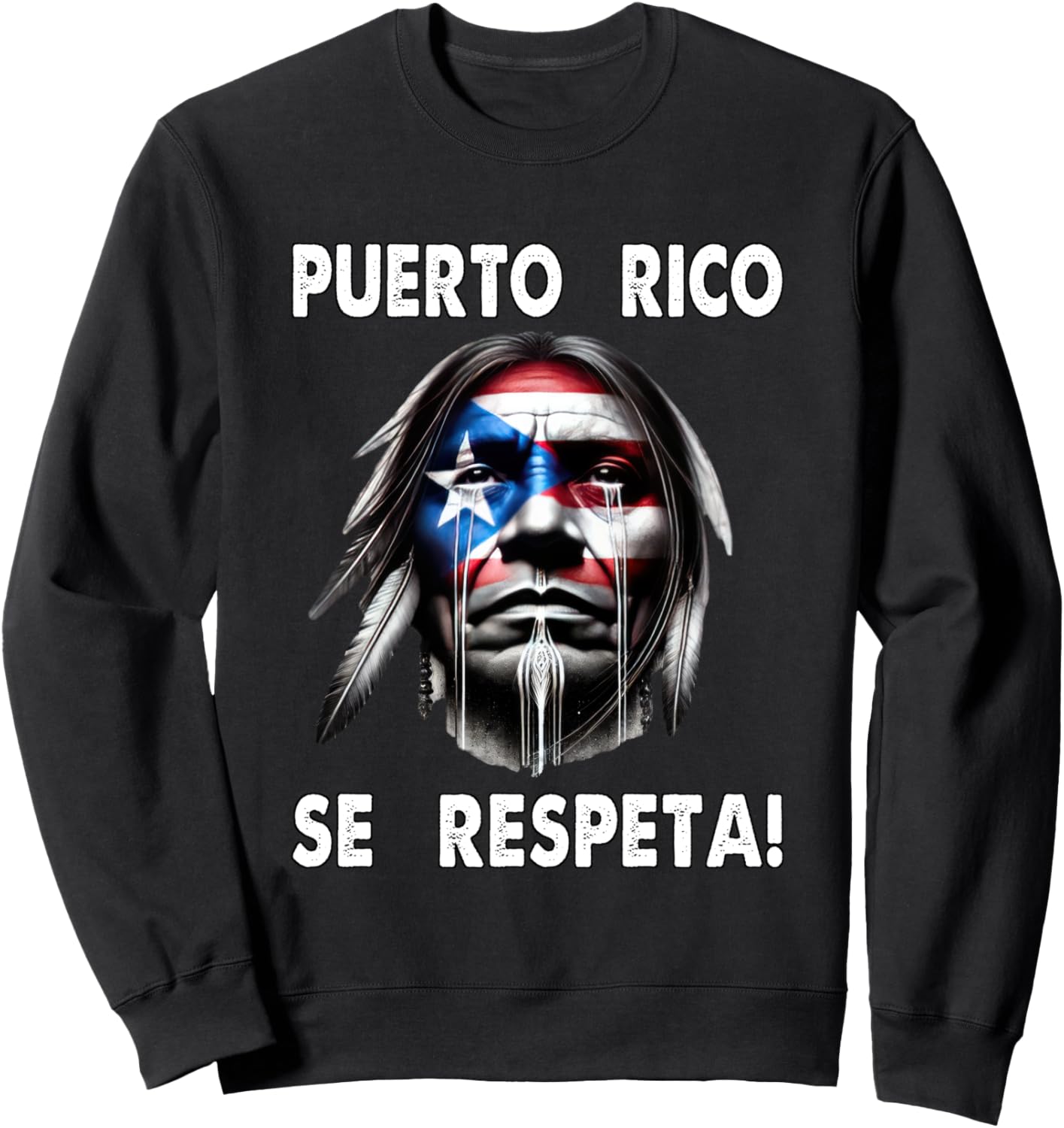 

Толстовка с флагом Пуэрто-Рико Se Respeta Boricua Taino Indian Tears Puerto Rico Se Respeta Collection, More Here, черный