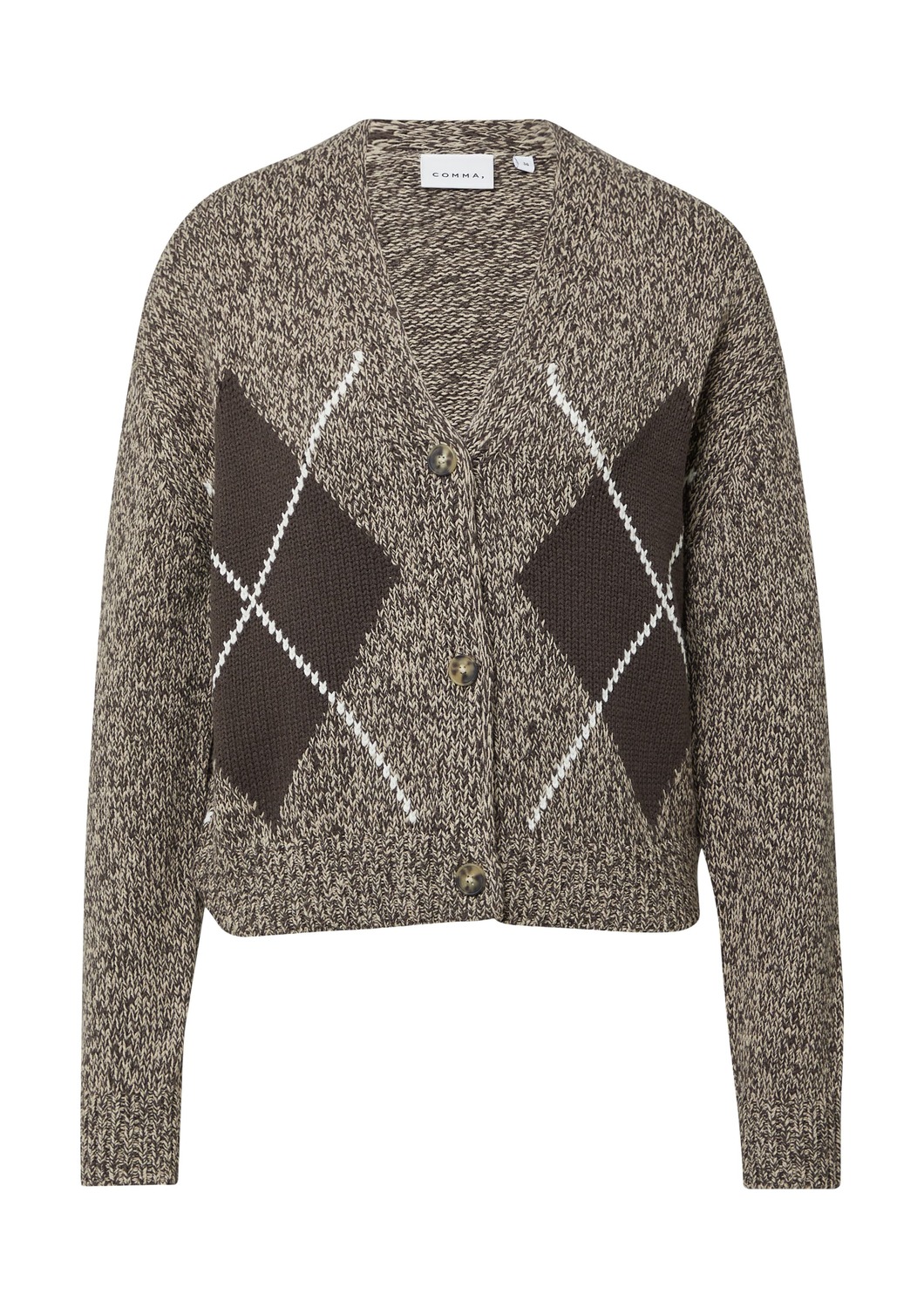 

COMMA Вязаный кардиган в коричневом цвете