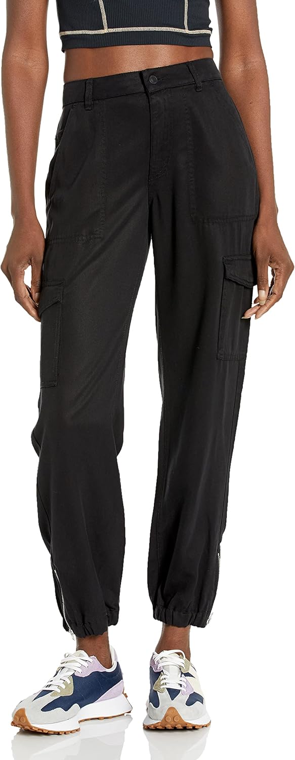 

Женские брюки-чиносы GUESS Bowie Straight Leg Cargo, Jet Black Multi