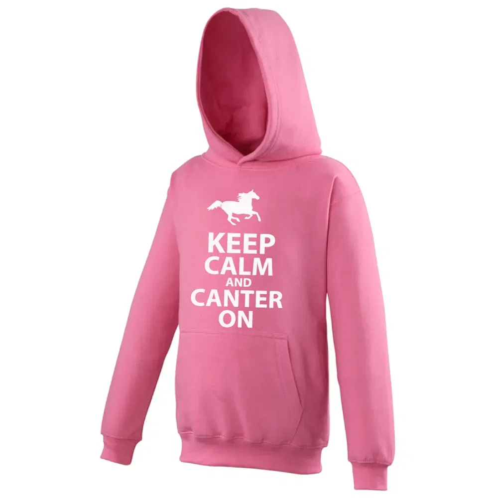 Детская худи Kids Black Keep Calm and Canter On от 60 Second Makeover, розовый