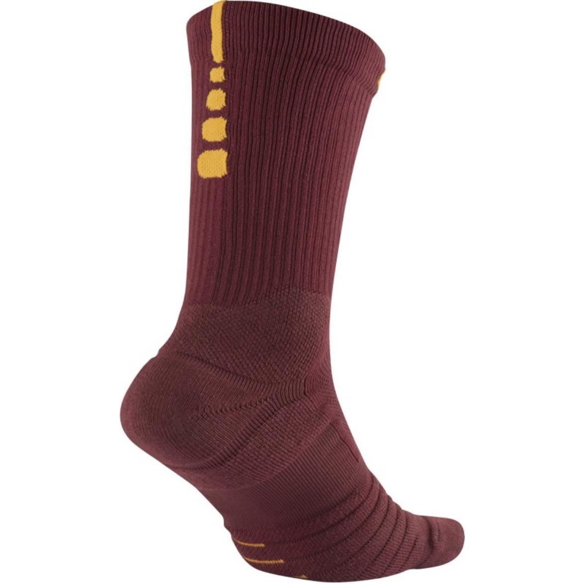 Nike NBA Elite Quick Crew TeamRed баскетбольные носки унисекс 1 упаковка Chestnut — фото 4