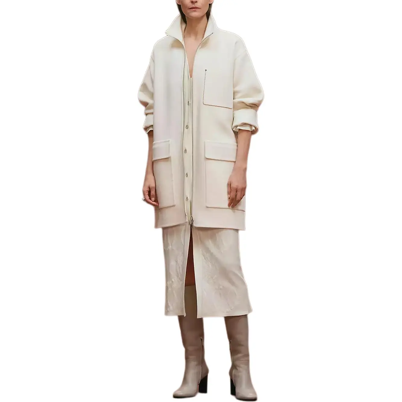 

HERMES Белое женское пальто, White