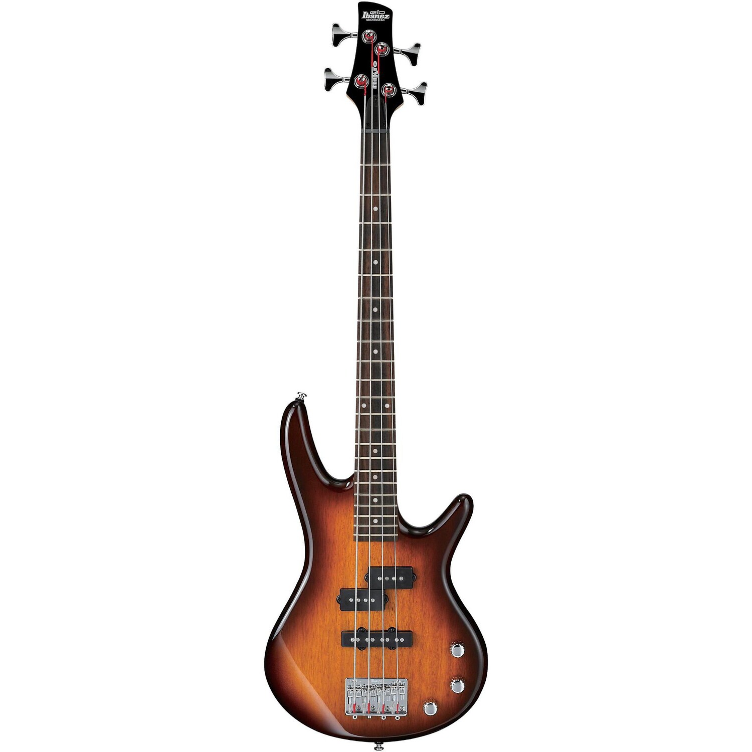

Бас-гитара Ibanez GSRM20 miKro с короткой мензурой, накладка из палисандра коричневого цвета Sunburst