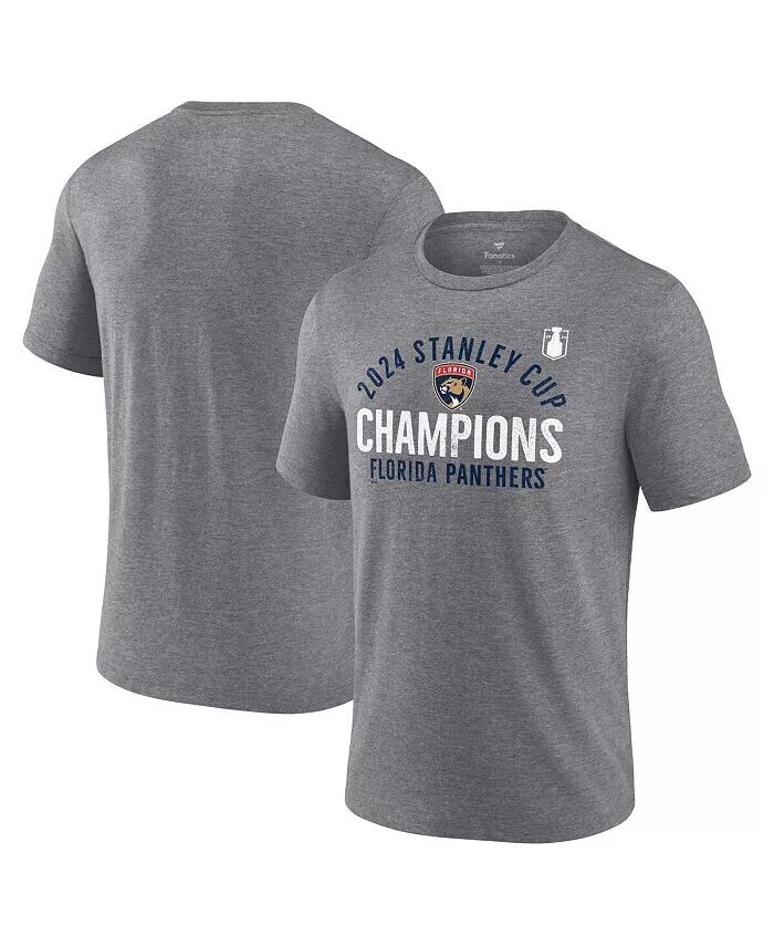 

Футболка мужская Heather Gray Florida Panthers 2024 Stanley Cup Champions Rush Tri-Blend Fanatics