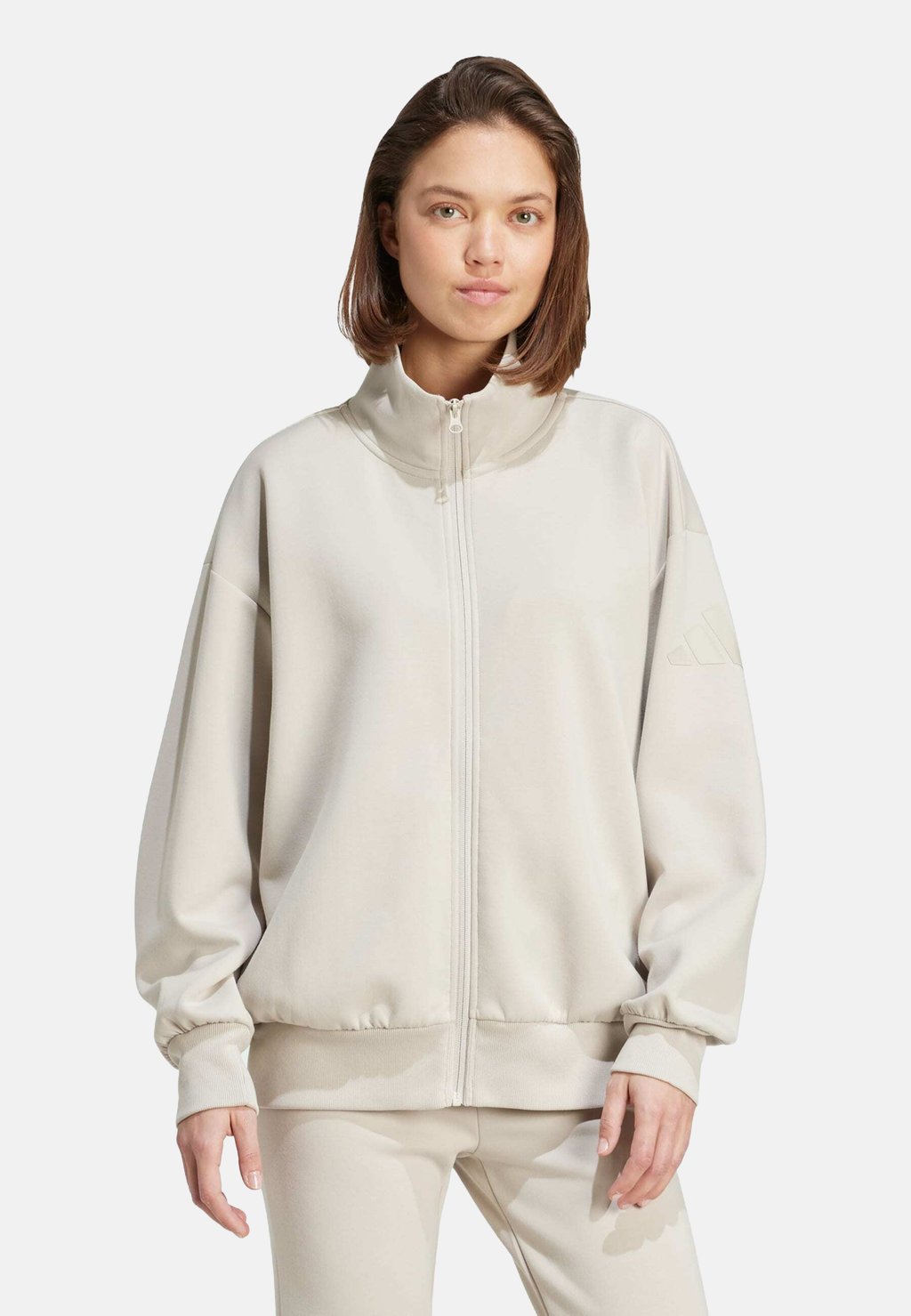 

Толстовка на молнии ALL SZN LUX LOOSE FULL Adidas Sportswear, бежевый