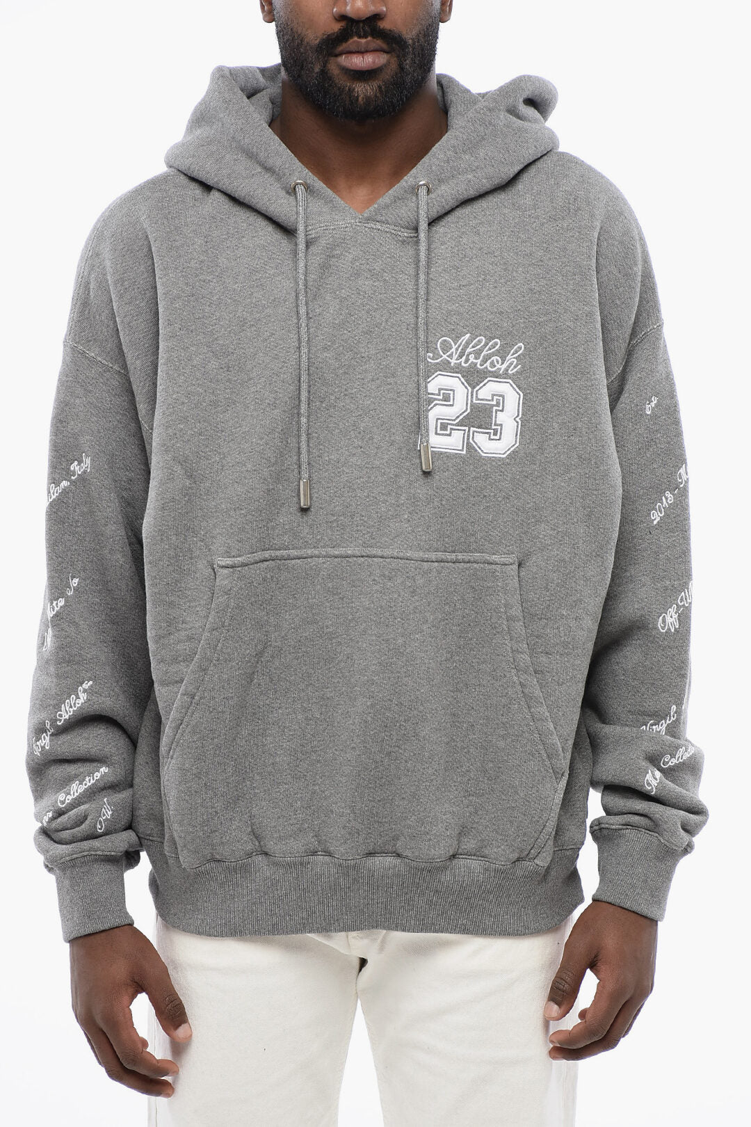 

Толстовка с капюшоном Off-White Cotton 23 LOGO SKATE с контрастной вышивкой