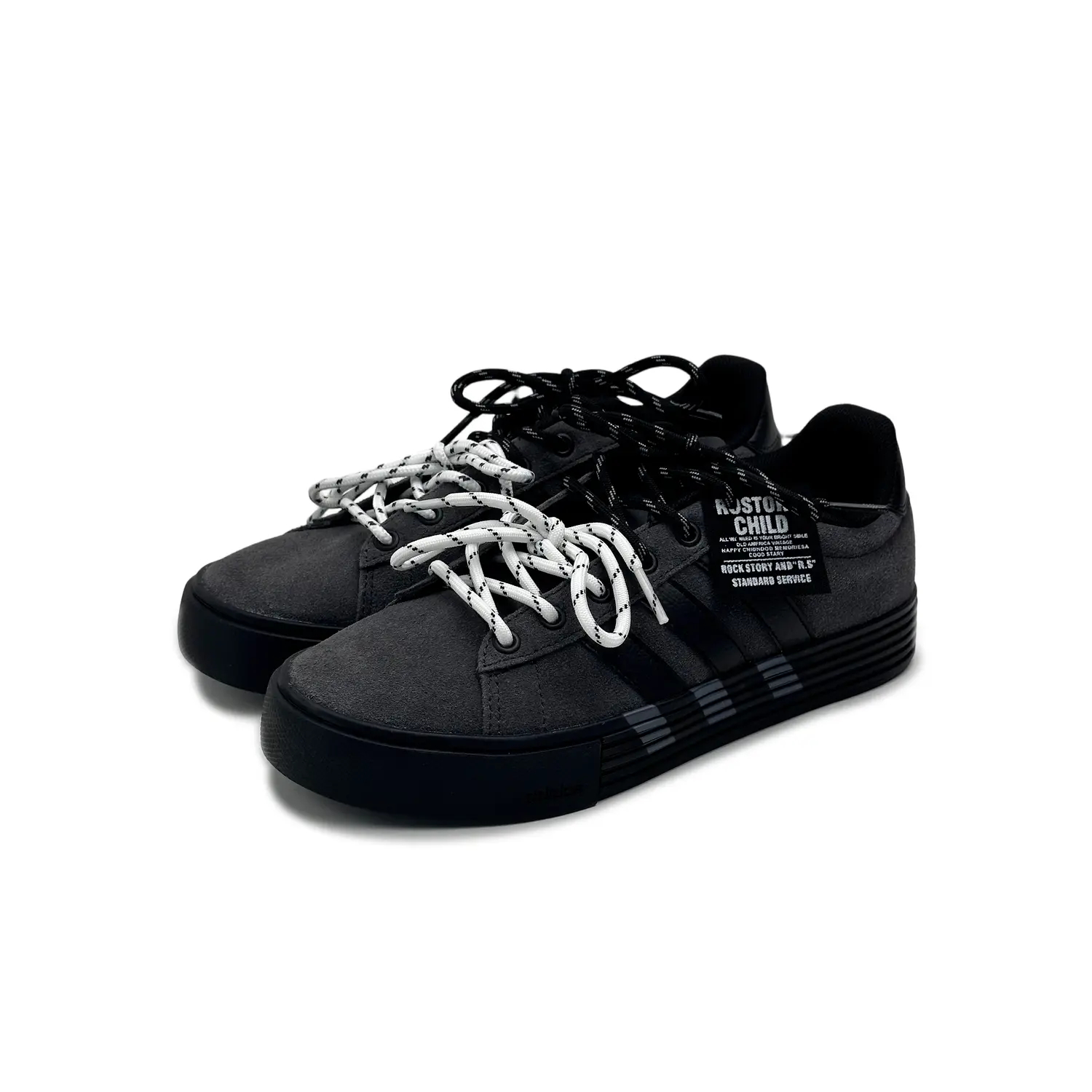 Adidas Daily 4.0 Compact Abrasion Resistant Low top Skateboard Shoes Unisex Black — фото 4