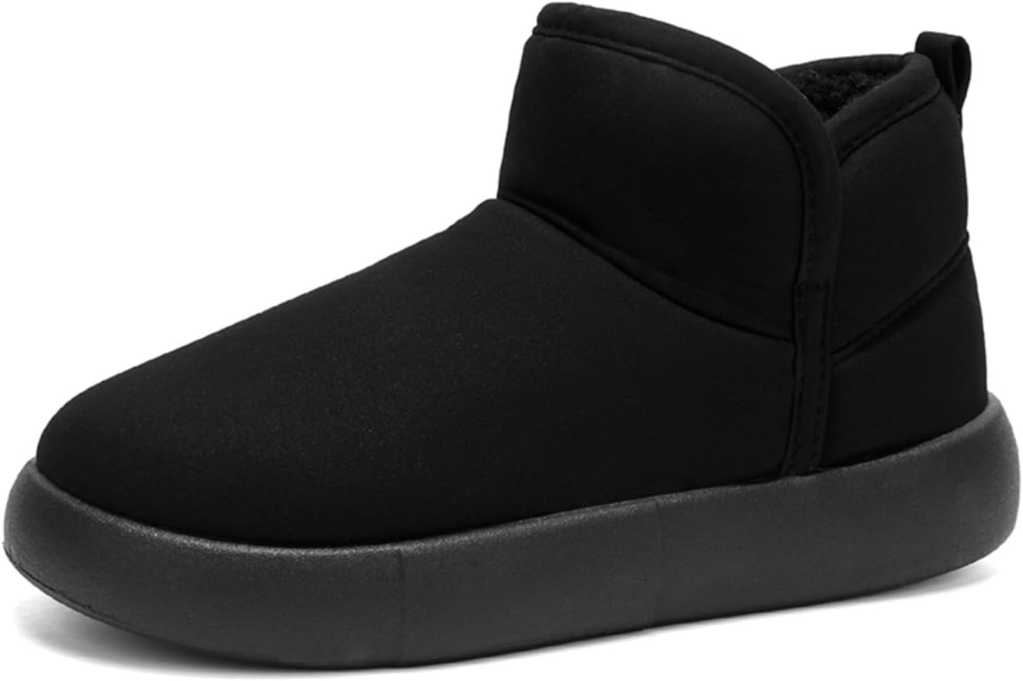 

Мужские зимние ботинки Khwfjas с флисовой подкладкой, мягкие теплые повседневные снежные ботинки, холодоустойчивые для улицы, удобные и стильные для повседневной носки и прогулок зимой, черный