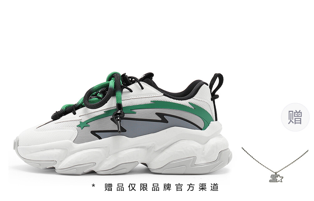 

Кроссовки STARTER Rock Formation Series Chunky Sneakers Women's Low-top White/Black/Green/Gray, белый