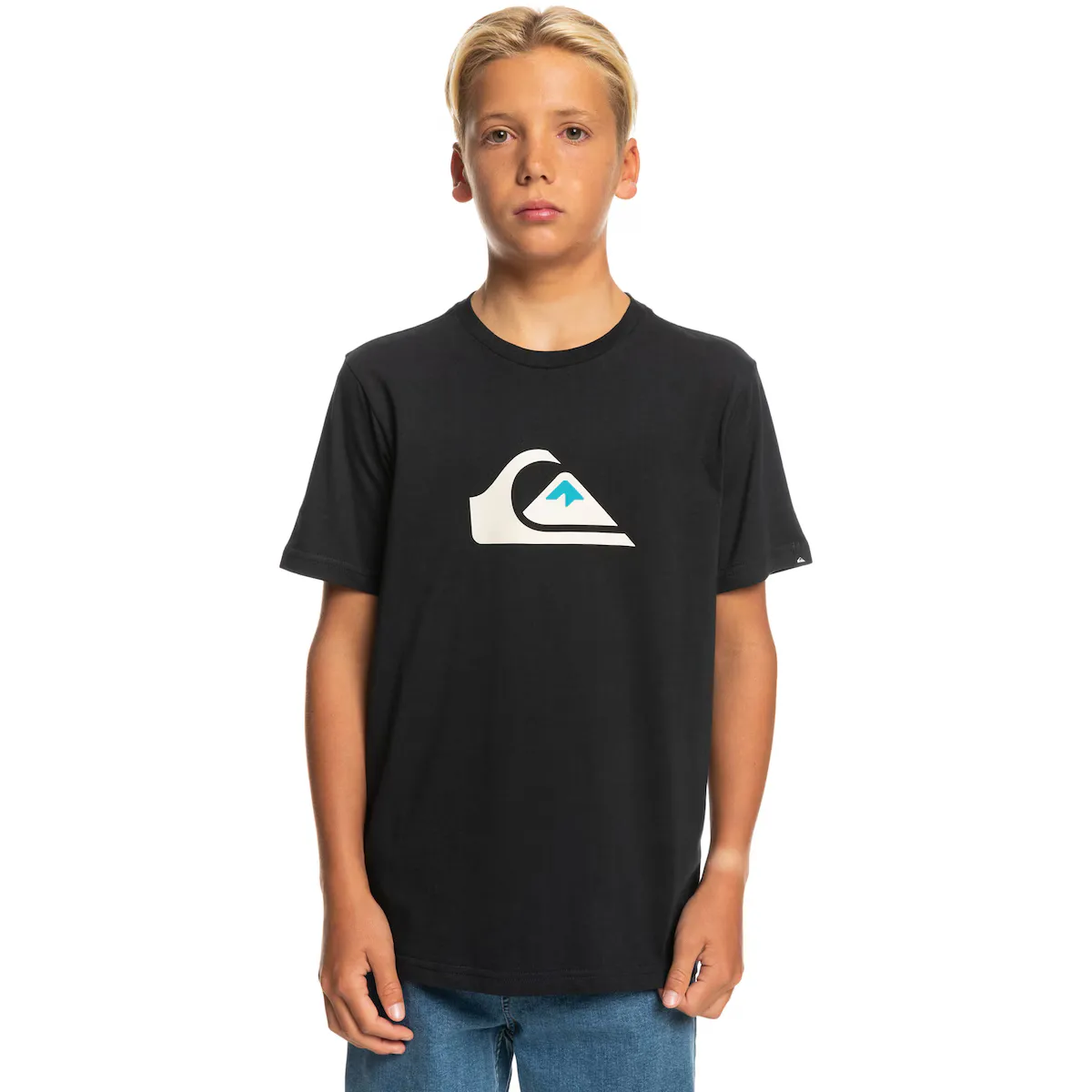 

Детская футболка с логотипом Quiksilver Comp, черный