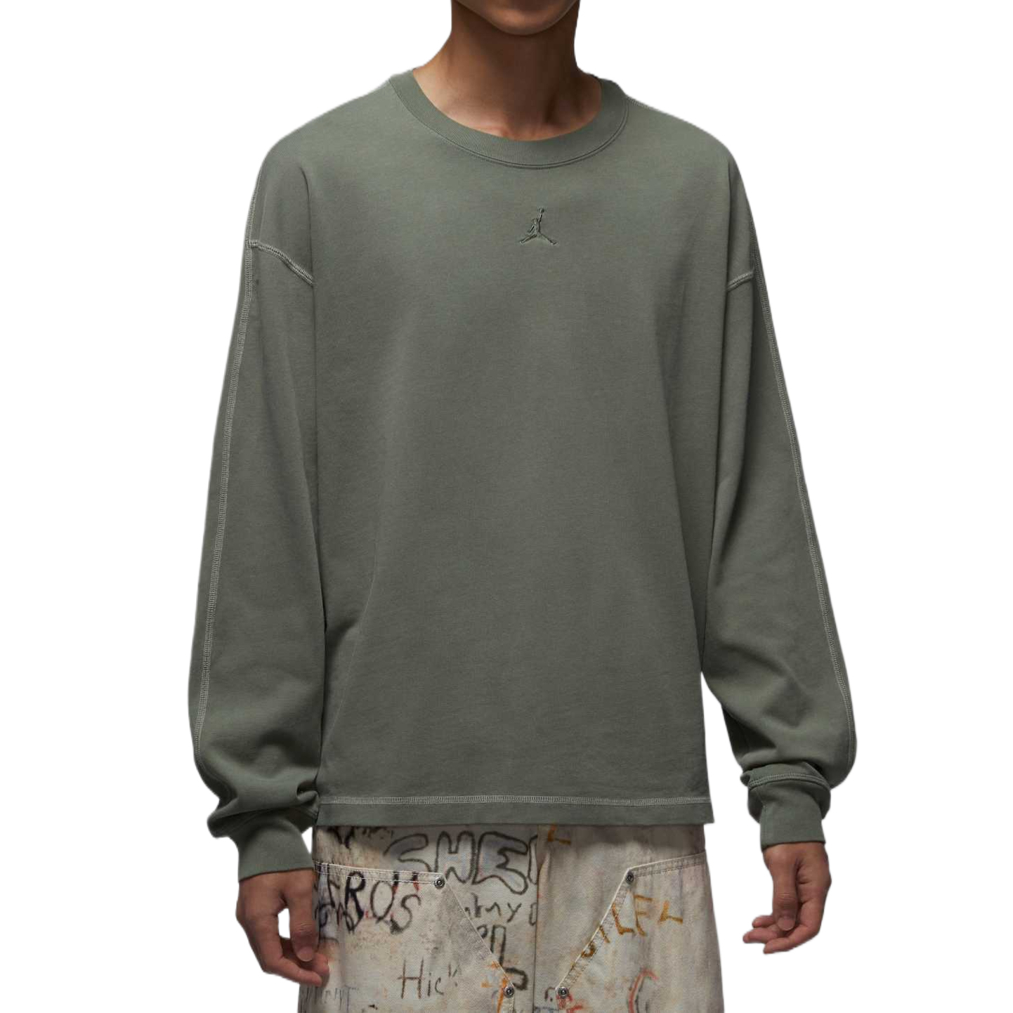 

Jordan Флисовый свитшот мужской оливковый