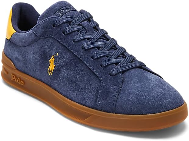 

Polo Ralph Lauren мужские кроссовки Suede-HRT Crt II с низким верхом на шнуровке, Navy/Gold