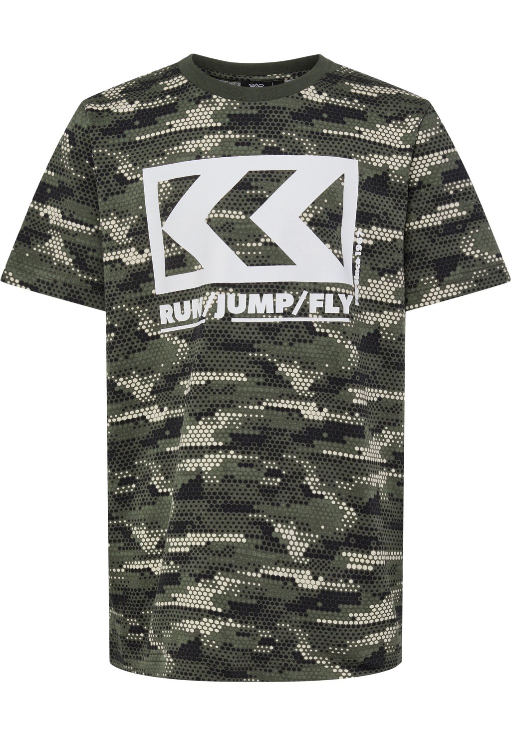 

Футболка с принтом HMLFSK LOW S/S Hummel, цвет olive night