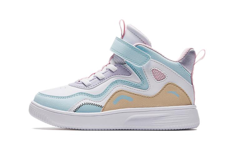 

Antakids Антискользящие дышащие полувысокие детские скейтбординговые кроссовки Anta сине-белые для детей 3-7 лет