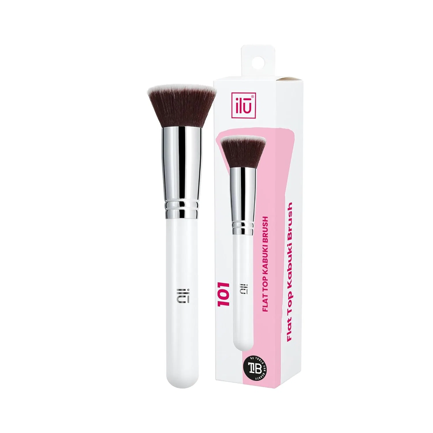 Кисть кабуки ilū 101 Flat Top от T4B 100 series Tb Tools For Beauty