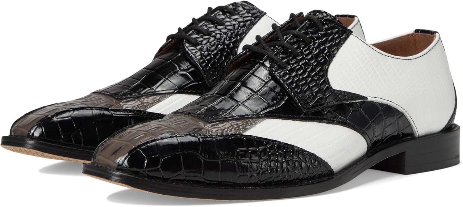 

Мужские ботинки Stacy Adams Tristano с застежкой на шнурки и открытым носком, белый/черный/серый