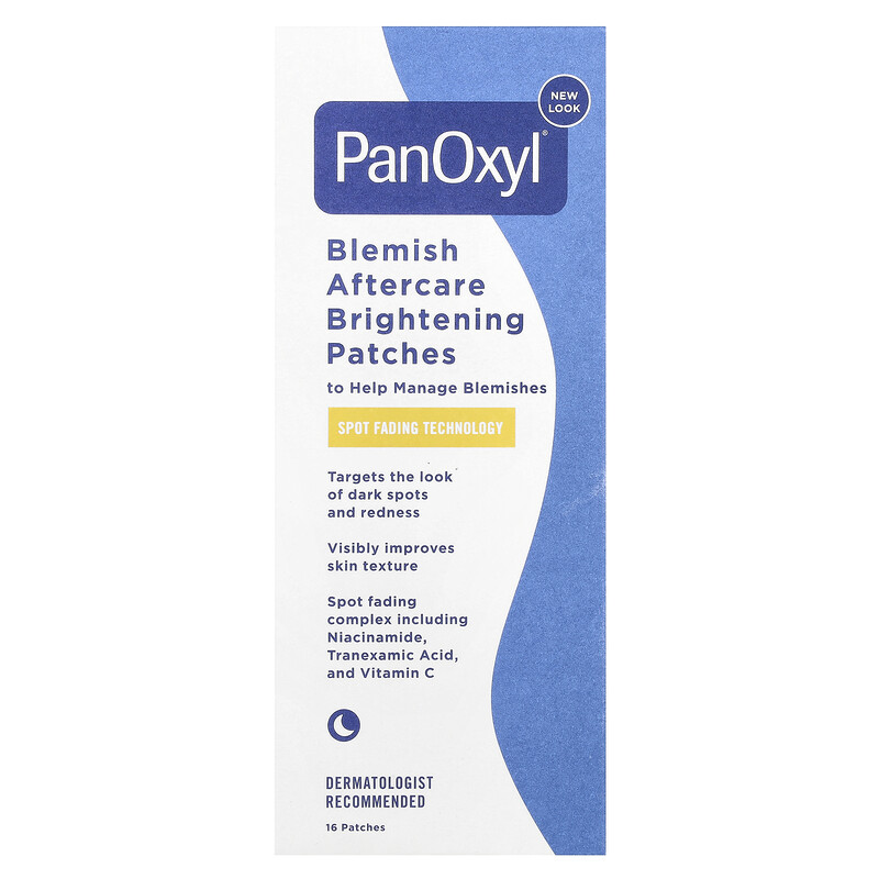

PanOxyl, Осветляющие патчи после ухода Blemish, 16 прозрачных патчей