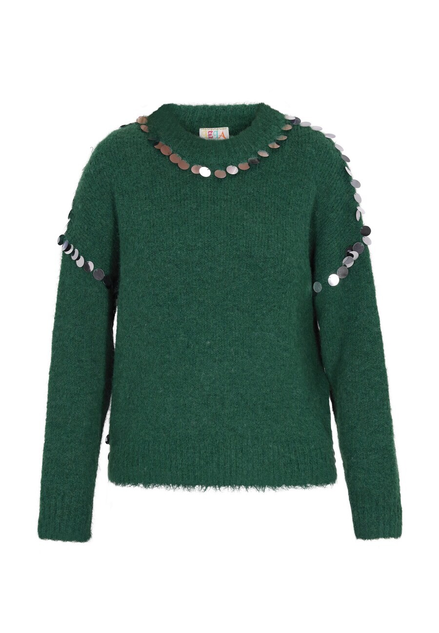 

Тонкий вязаный свитер IZIA Sweater, цвет grass green