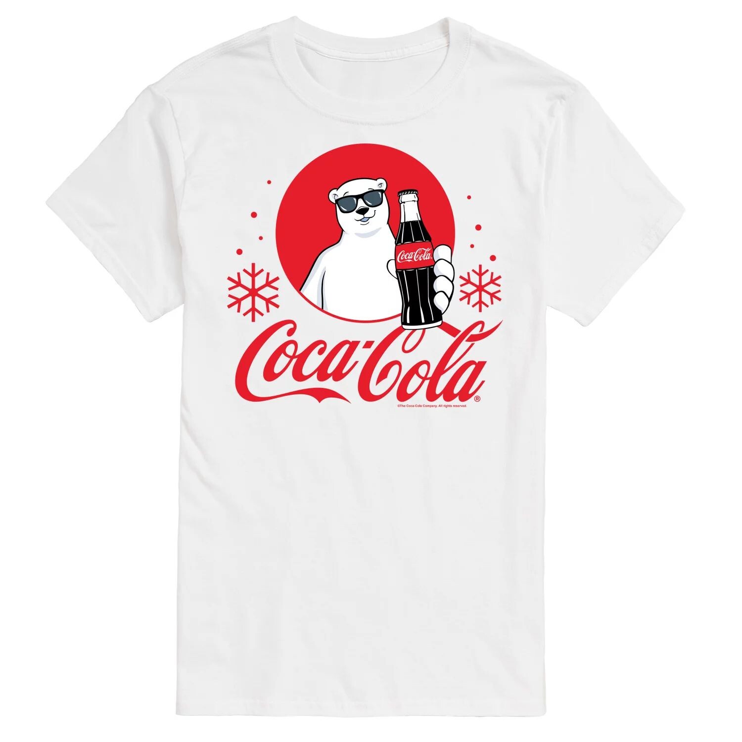 

Футболка Big & Tall с белым рисунком медведя Coca-Cola Licensed Character, белый