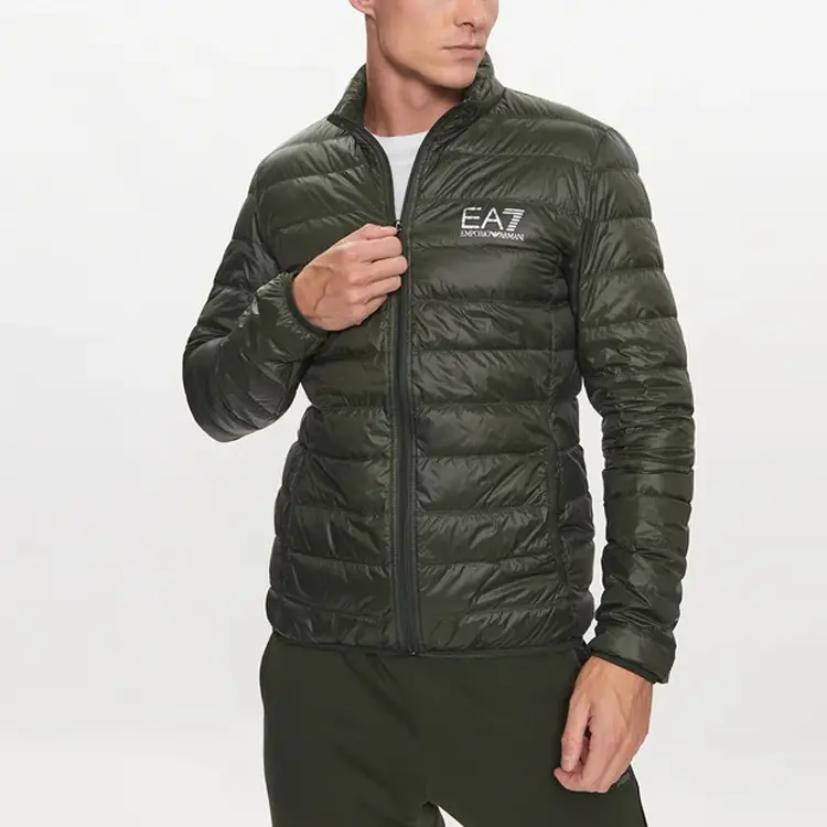EMPORIO ARMANI Куртка с логотипом на утеплителе, Green — фото 4
