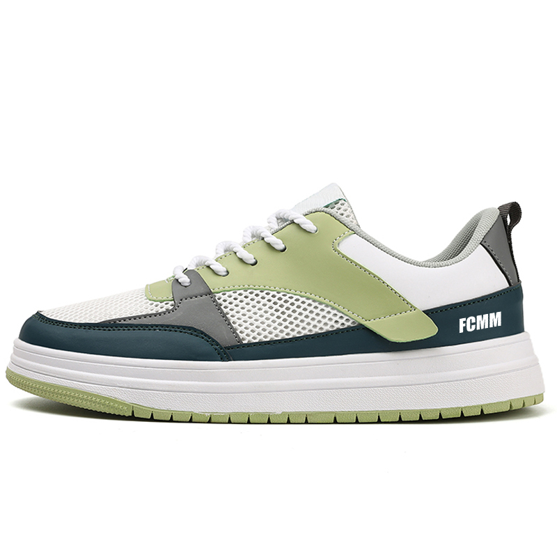 

FCMM Антискользящие износостойкие легкие дышащие низкие скейтерские кроссовки мужские бело-зеленые, цвет White Green