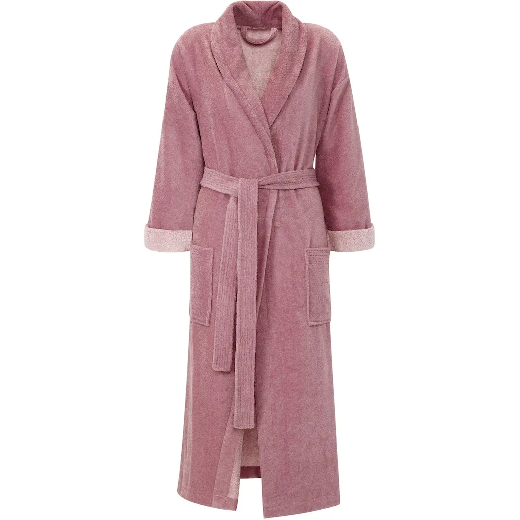 

Унисекс халат Турин, идеально для сауны и СПА, гостиничный халат, утренний халат 1 шт., для женщин и мужчин, с поясом и двумя накладными карманами, длинный Gözze, Beere