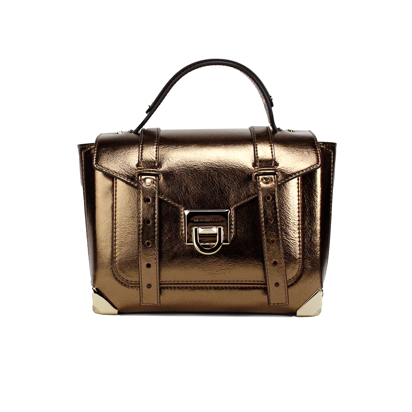 

Сумка-портфель Manhattan Medium Mocha Leather с верхней ручкой Michael Kors