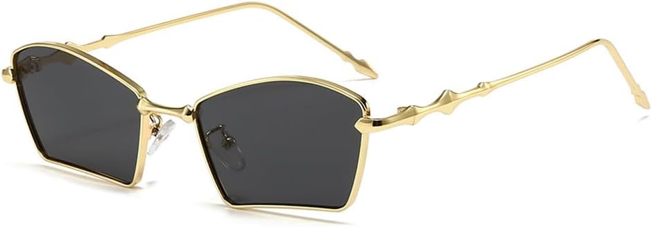 

Солнцезащитные очки веерообразной формы для женщин, металлическая оправа, винтажные мужские солнцезащитные очки, водительские очки с козырьком, женские очки, m30313 generic, Gold Black