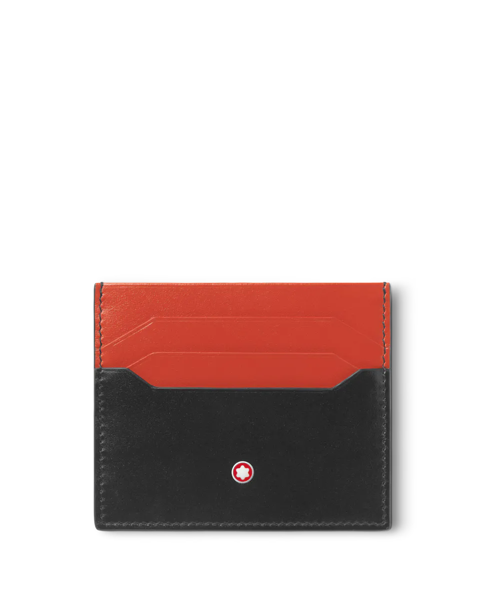 

Черная и красная кожаная визитница унисекс Montblanc, чёрный