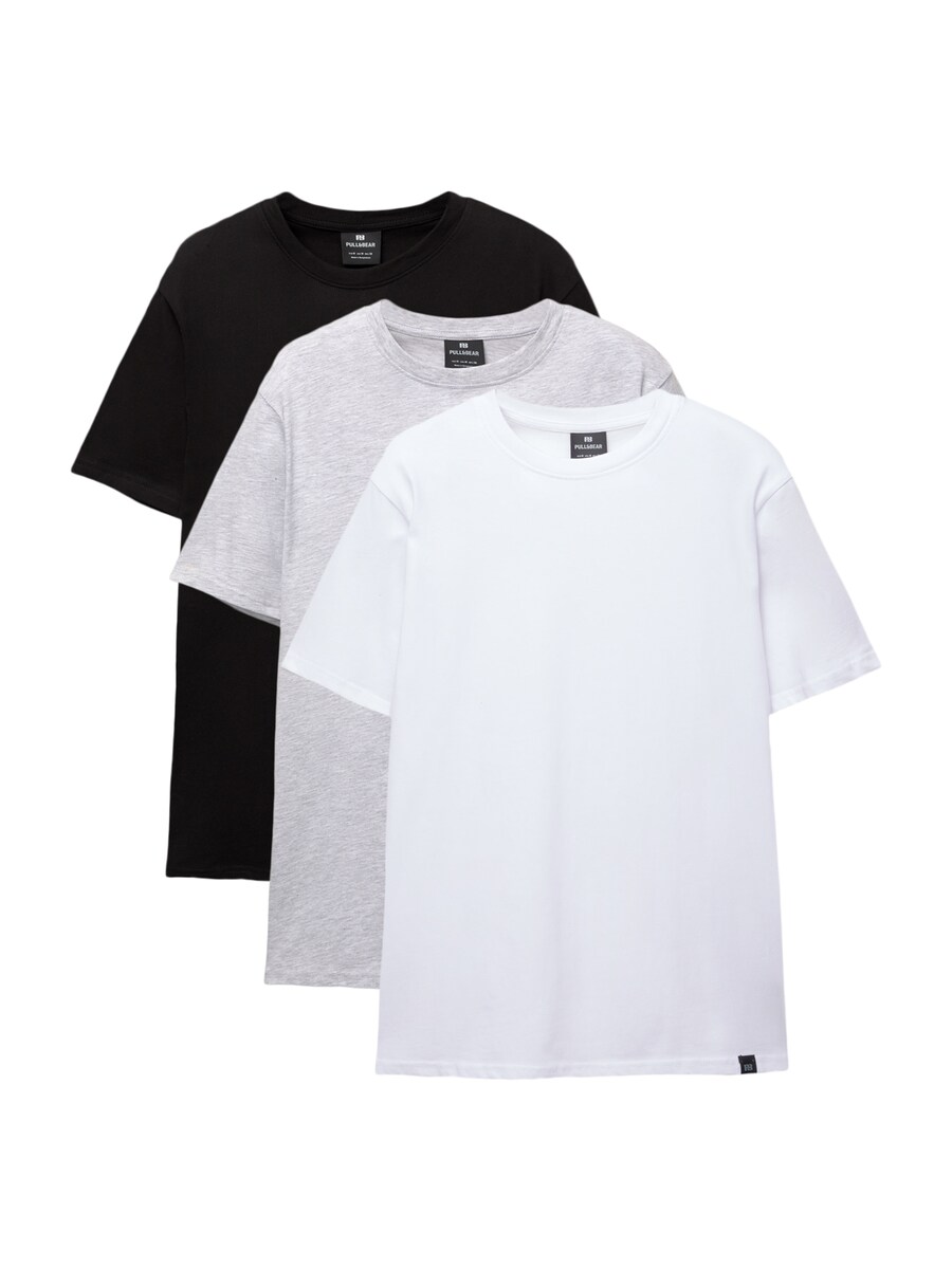 

Рубашка Pull&Bear, цвет Stone/Light grey/Black