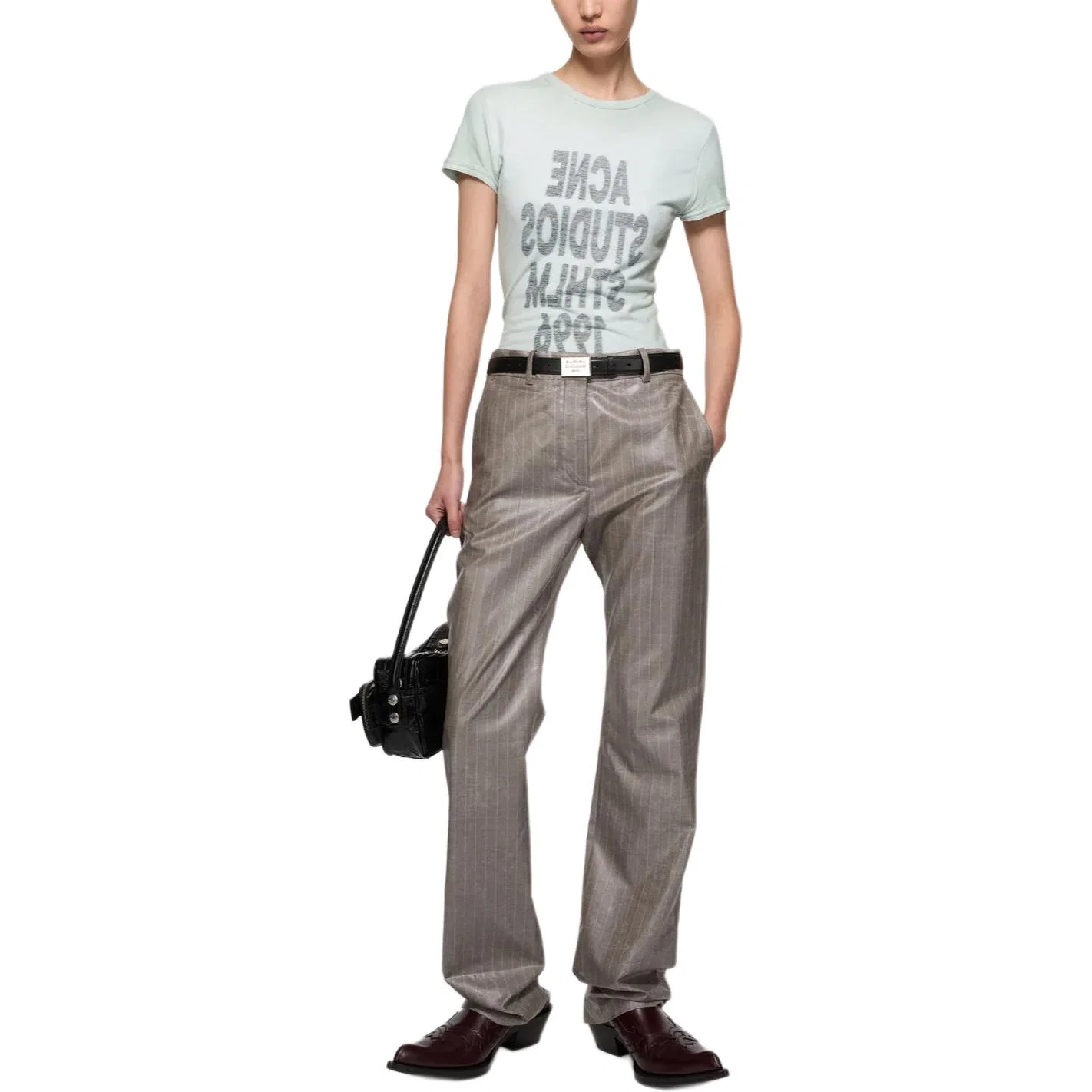 Футболка женская SS26 Acne Studios, Cool Gray — фото 4