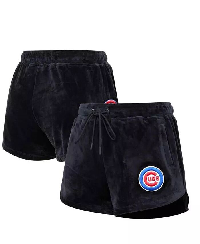 

Черные женские классические велюровые шорты Chicago Cubs для отдыха Pro Standard