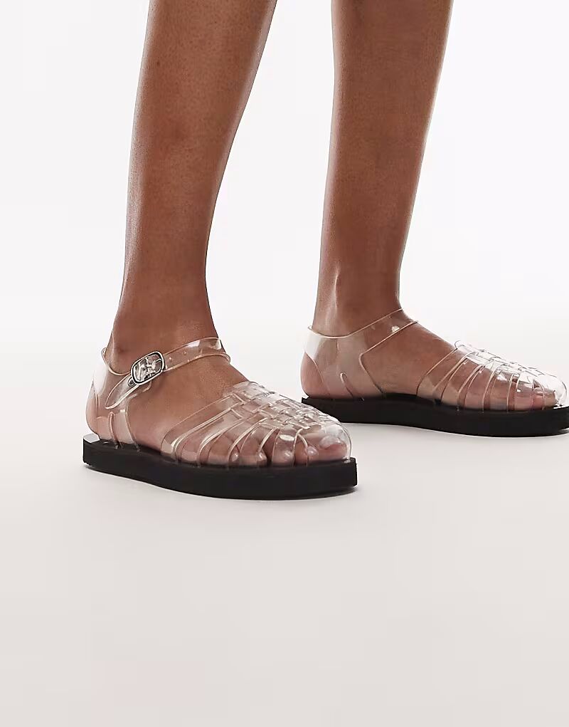 Сандалии Topshop Kelly jelly flat прозрачные