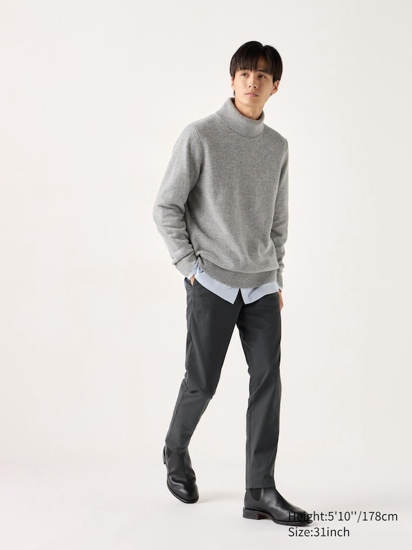 

Облегающие брюки-чинос короткие Uniqlo, серый