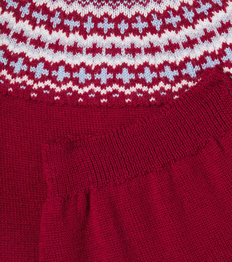Детский комплект из шерсти Lyle: свитер и штаны La Coqueta, Burgundy — фото 3