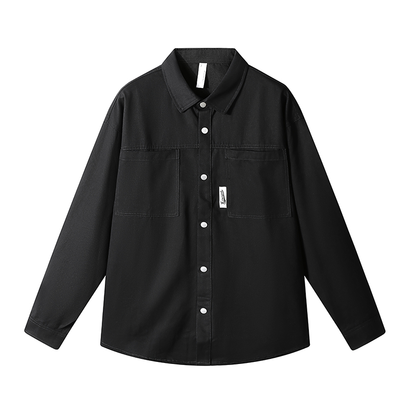 

Рубашка Unisex Square Collar Moderate Others LISENPOK, черный