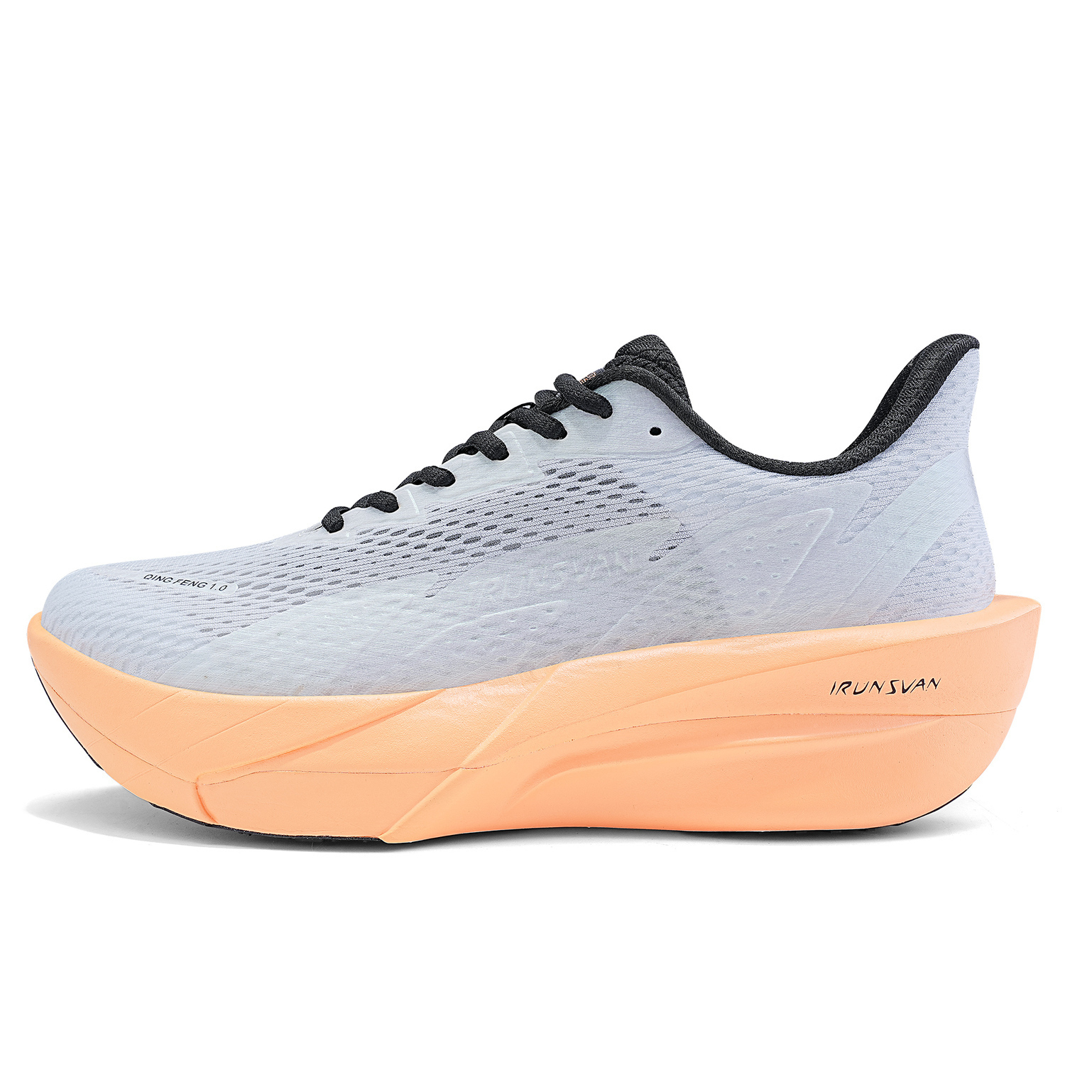

Амортизация защита от истирания дышащие низкие повседневные кроссовки для бега unisex IRUNSVAN, Mist серый/Sweet оранжевый