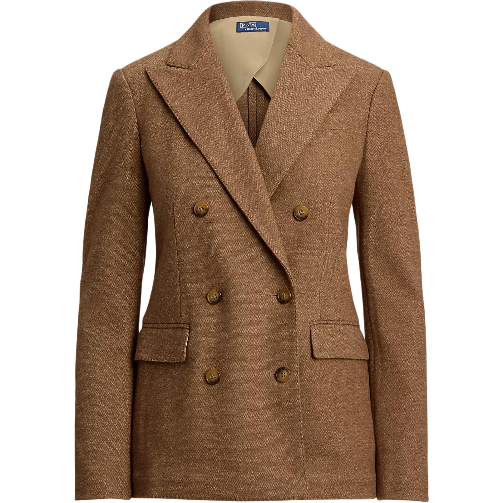 

Длинный рукав в елочку куртка Polo Ralph Lauren, светло-коричневый