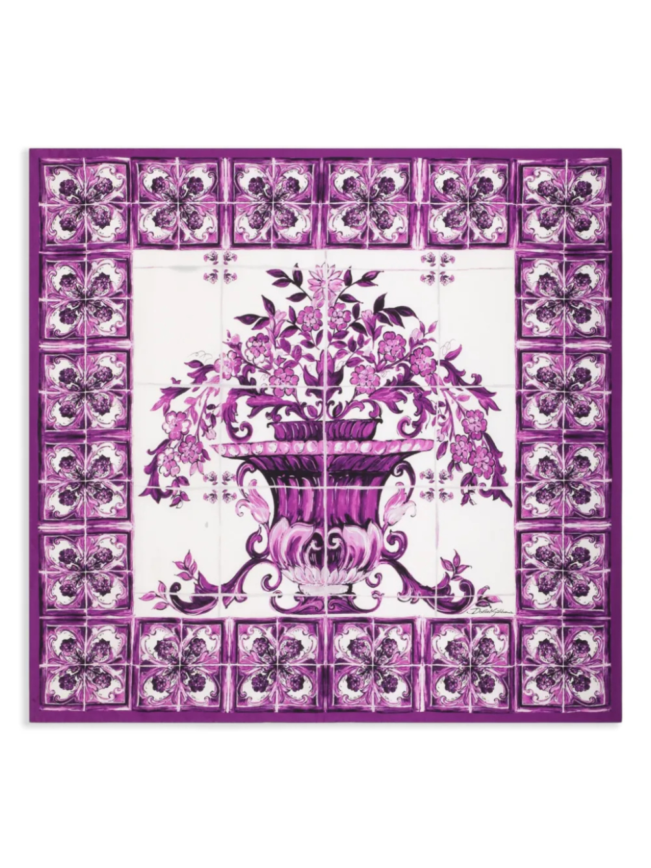 

Dolce & Gabbana шарф с принтом Maiolica, фиолетовый