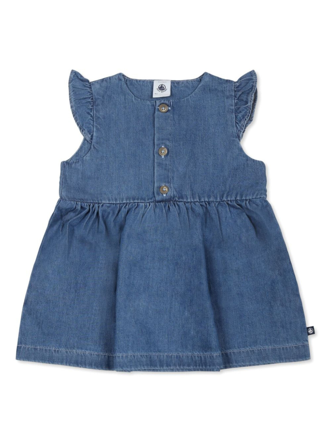 

Petit Bateau джинсовое платье без рукавов, синий