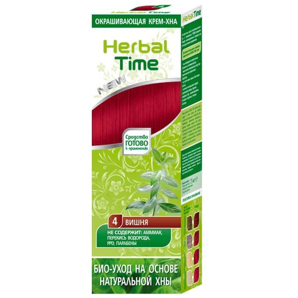 

Herbal Time, Натуральная хна, Вишня, 75 мл