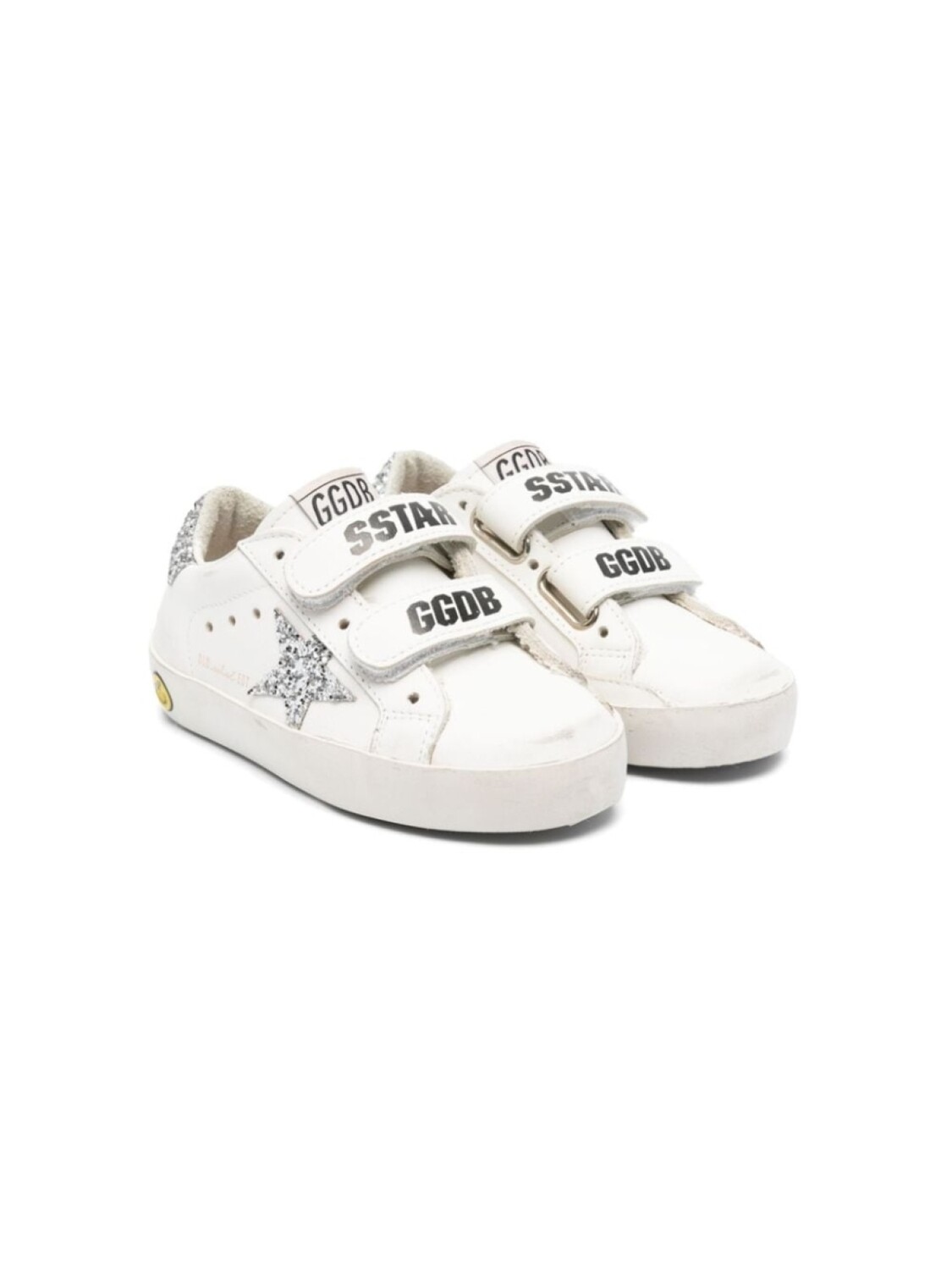 

Golden Goose Kids кеды Old School с блестками, белый