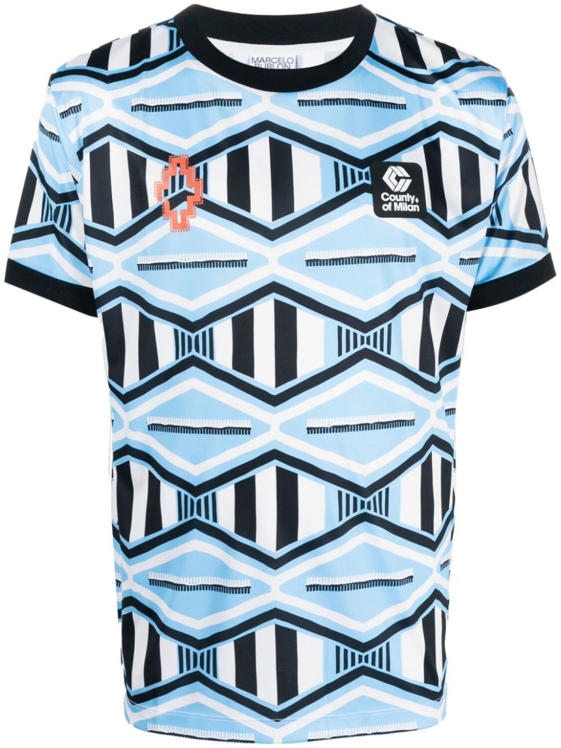 

Футболка с узором Marcelo Burlon County of Milan, синий