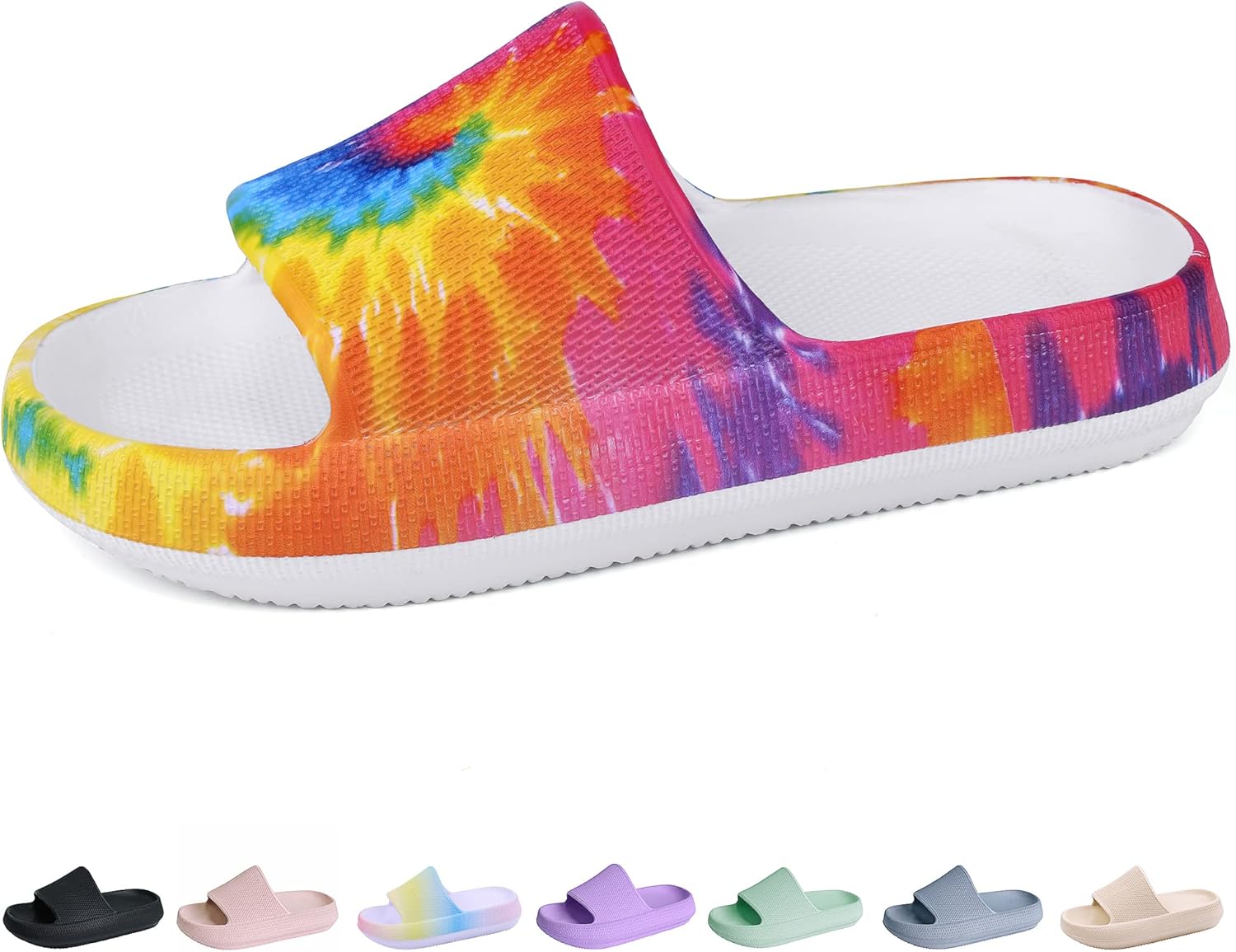 

Шлепанцы для душа и бассейна, мальчики и девочки, удобные тапочки с толстой подошвой Youecci, Ligature Dyeing