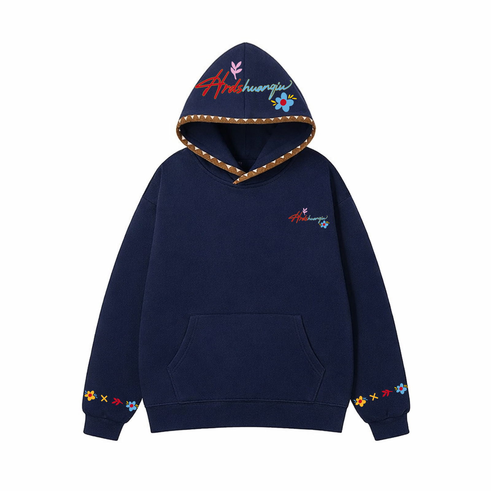 

Толстовка Unisex Hooded Moderate Heavyweight HUANQIU, темно-синий