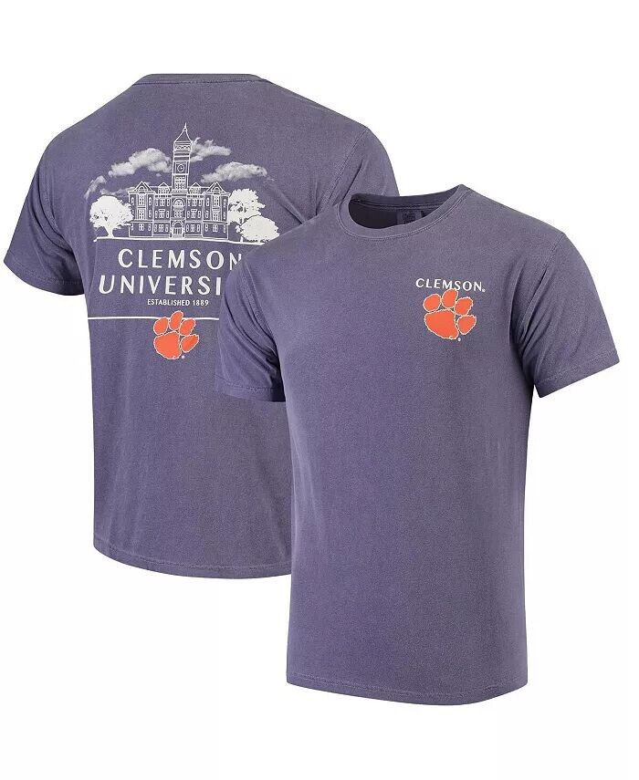 

Мужская фиолетовая футболка Clemson Tigers Campus Local Comfort Colors Image One