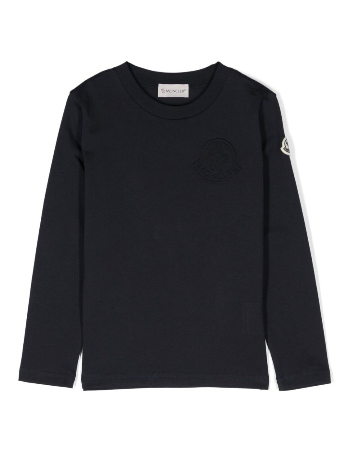 

Moncler Enfant футболка с нашивкой-логотипом, синий